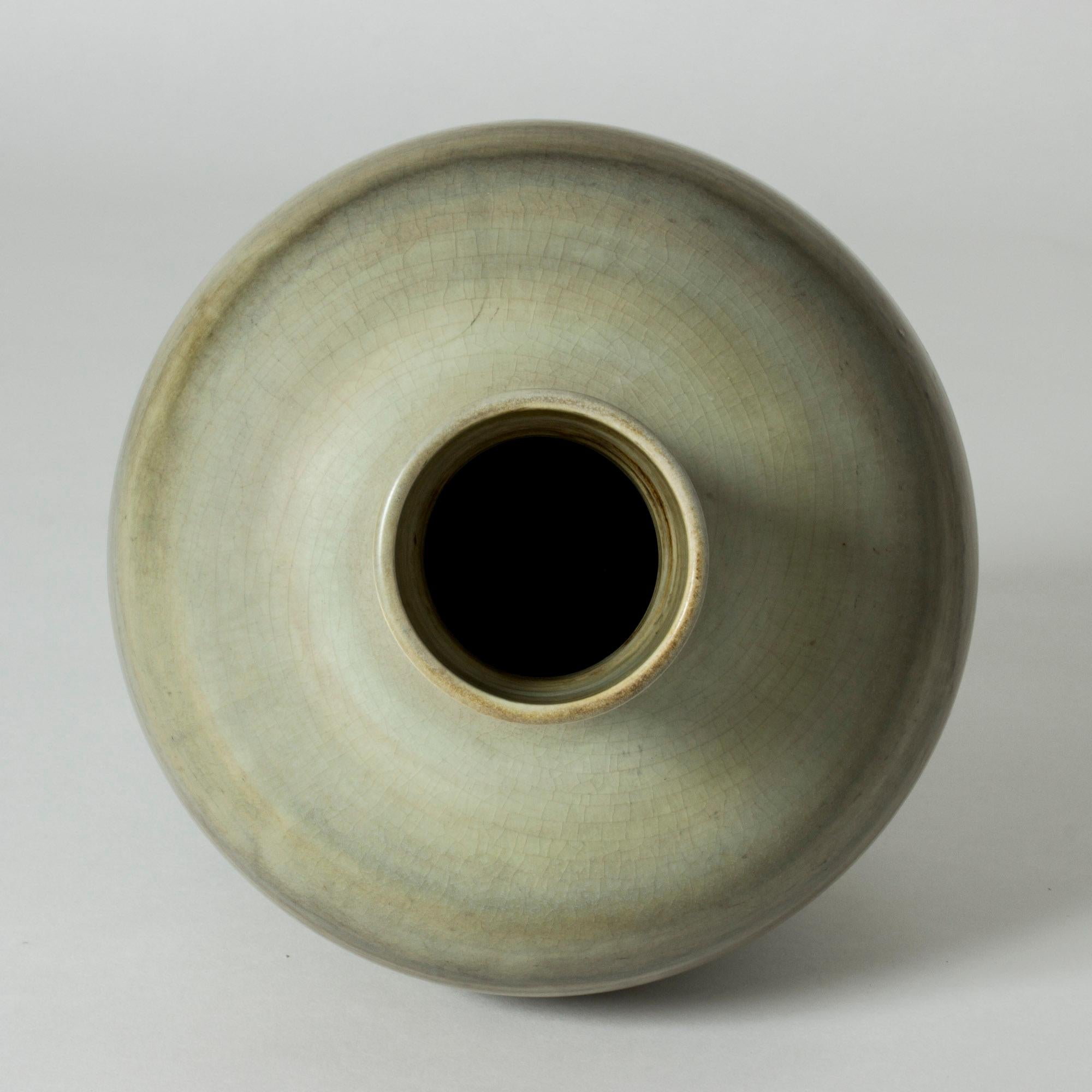 Scandinavian Modern Stoneware Floor Vase by Gertrud Lönegren