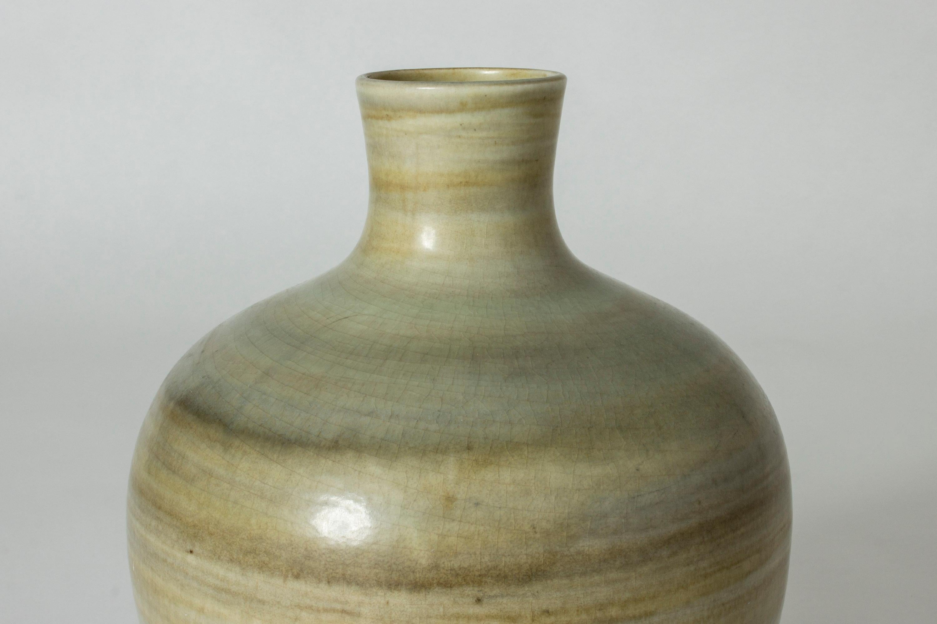 Swedish Stoneware Floor Vase by Gertrud Lönegren