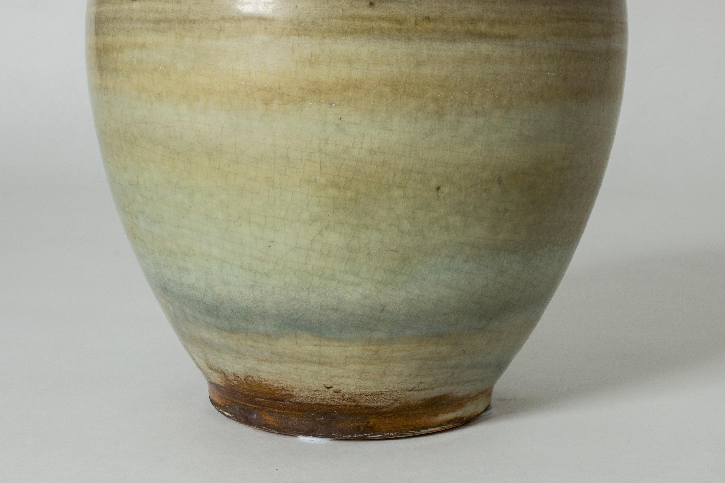 Stoneware Floor Vase by Gertrud Lönegren In Good Condition In Stockholm, SE