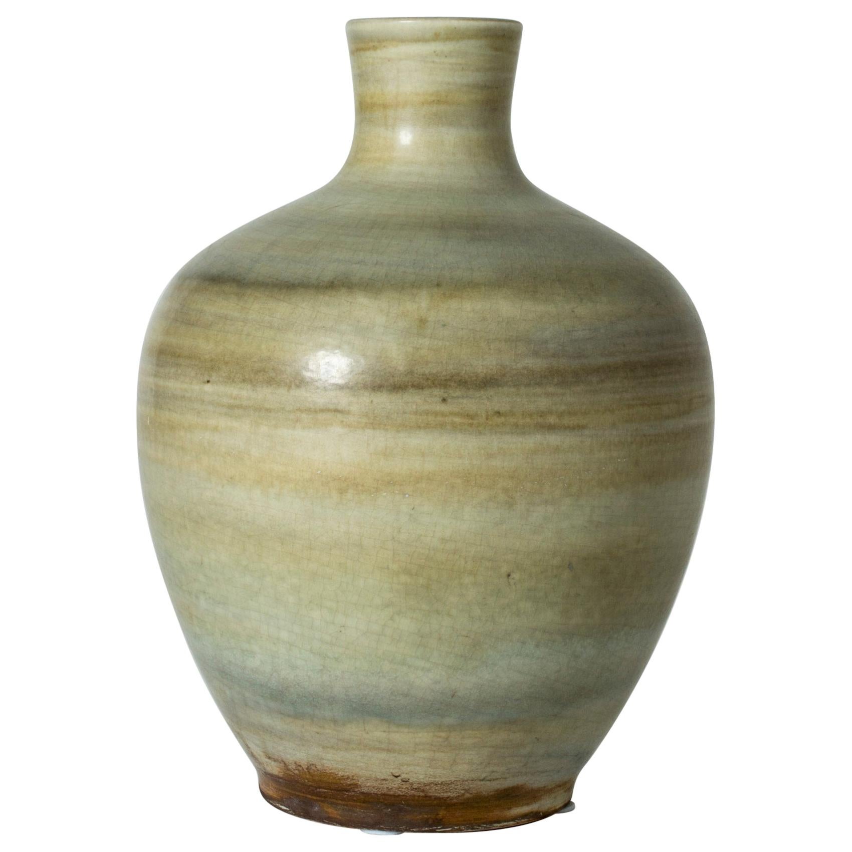 Stoneware Floor Vase by Gertrud Lönegren