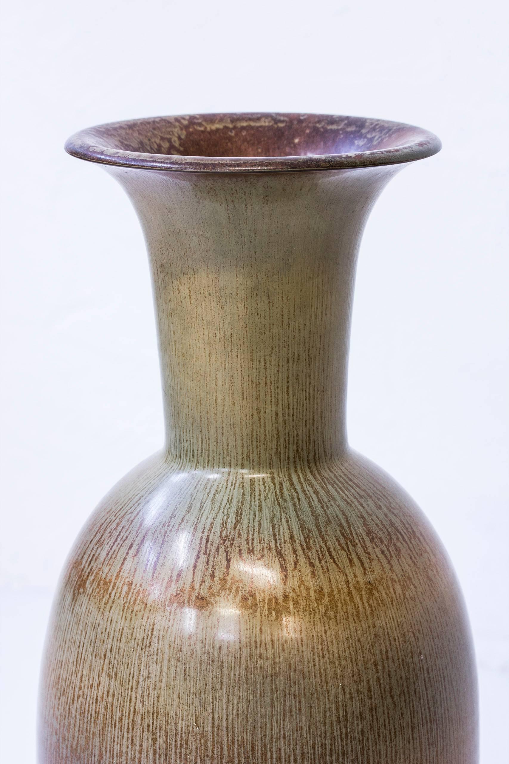 Scandinavian Modern Stoneware Floor Vase by Gunnar Nylund for Rörstrand, Sweden, 1950s