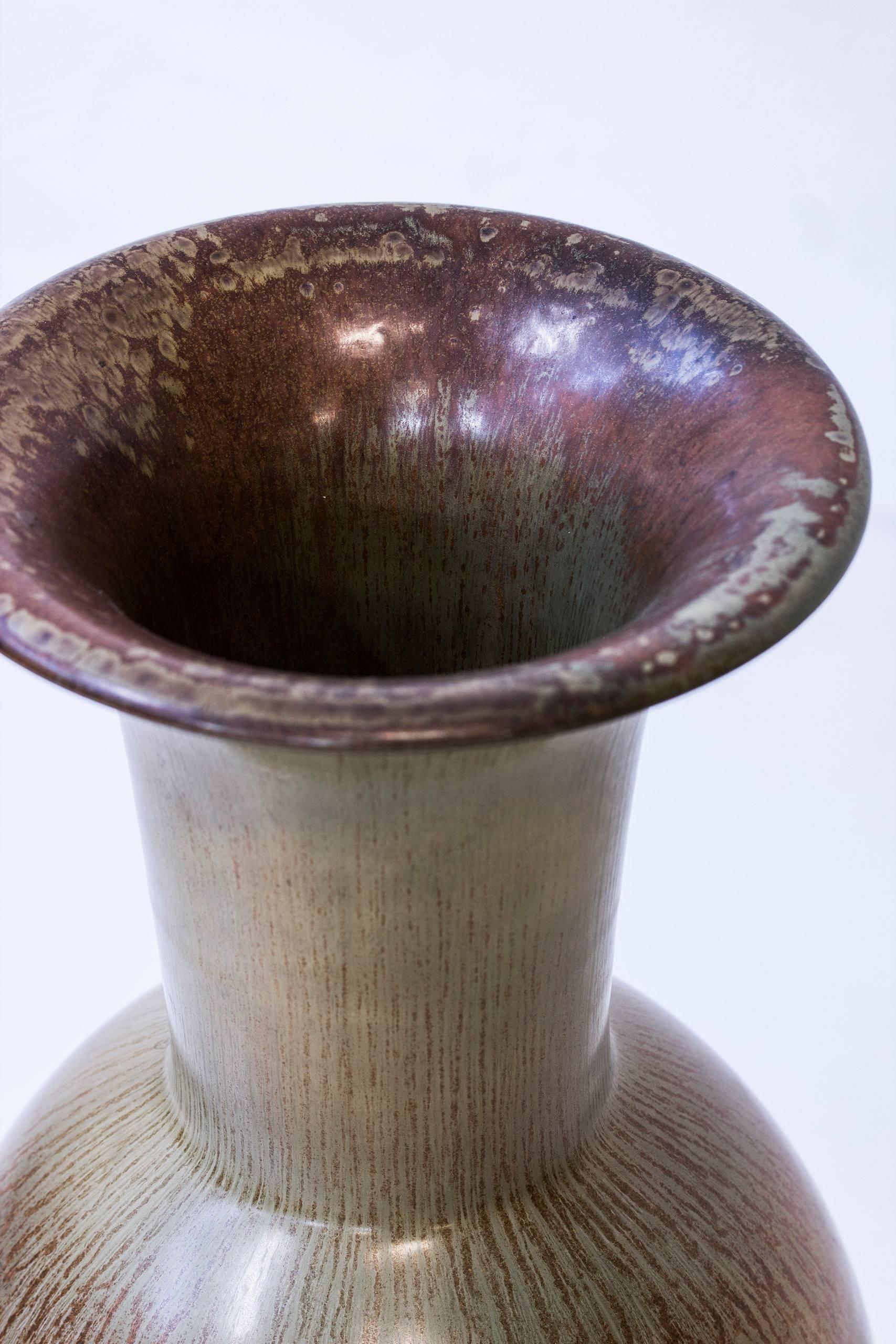 Stoneware Floor Vase by Gunnar Nylund for Rörstrand, Sweden, 1950s In Good Condition In Hägersten, SE