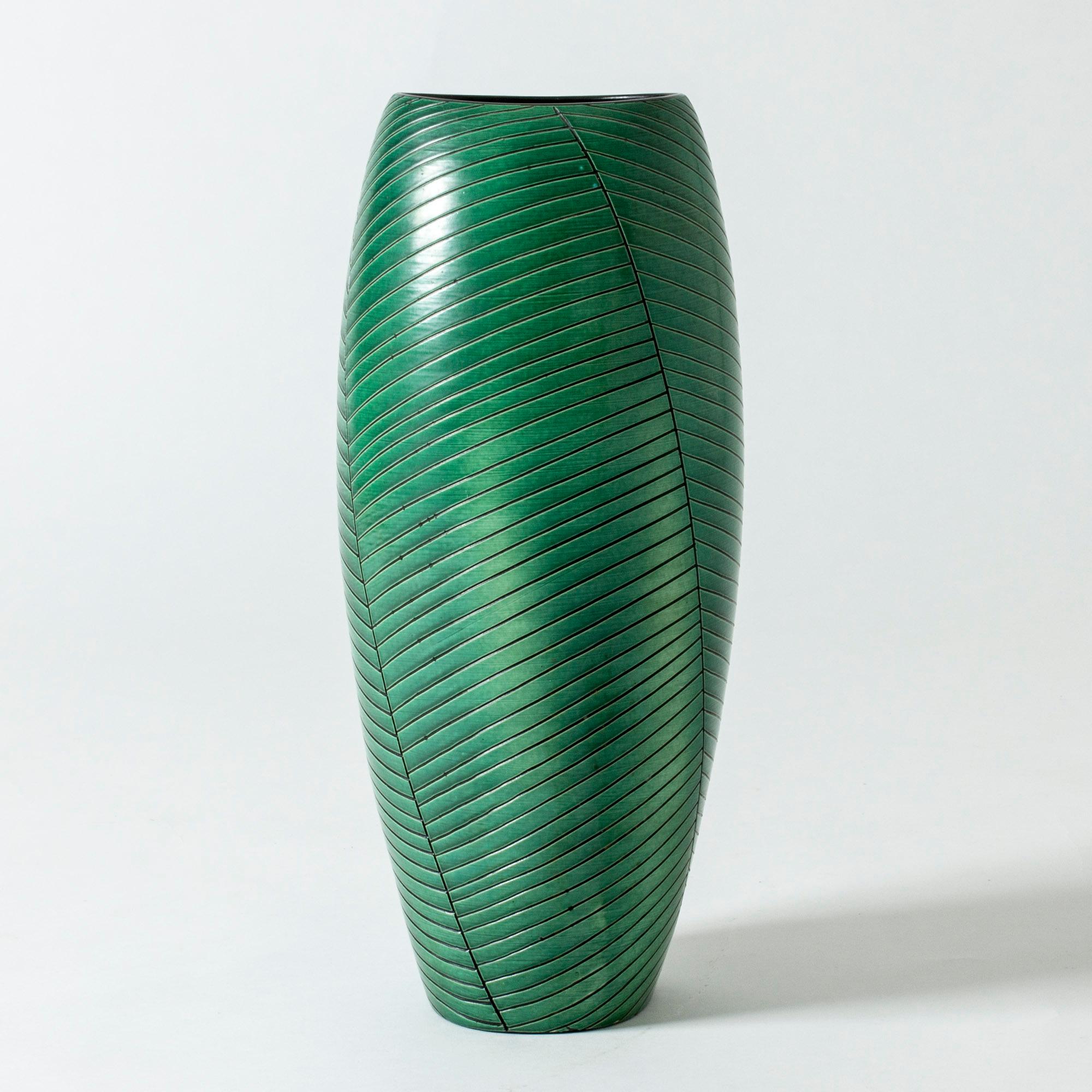 Scandinavian Modern Stoneware Floor Vase from Upsala-Ekeby, Sweden, 1950s