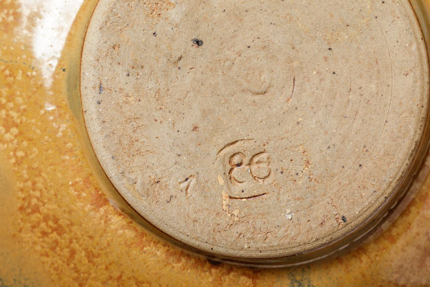 Francese Vaso in gres smaltato di ceramica del 1980 circa, fatto a mano in Francia in vendita