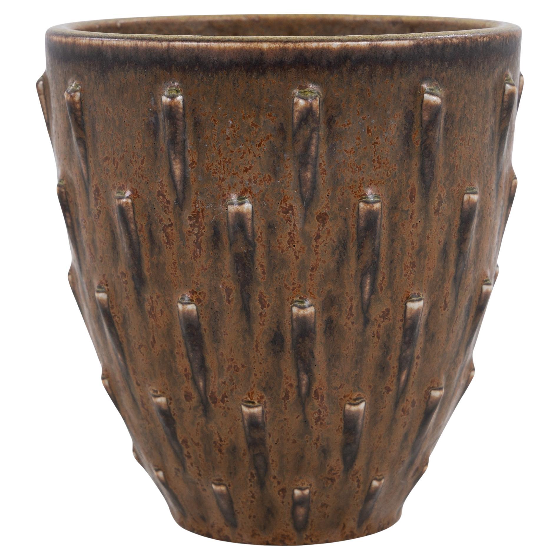 Vaso in gres con smalto Solfatara di Arno Malinowski in vendita