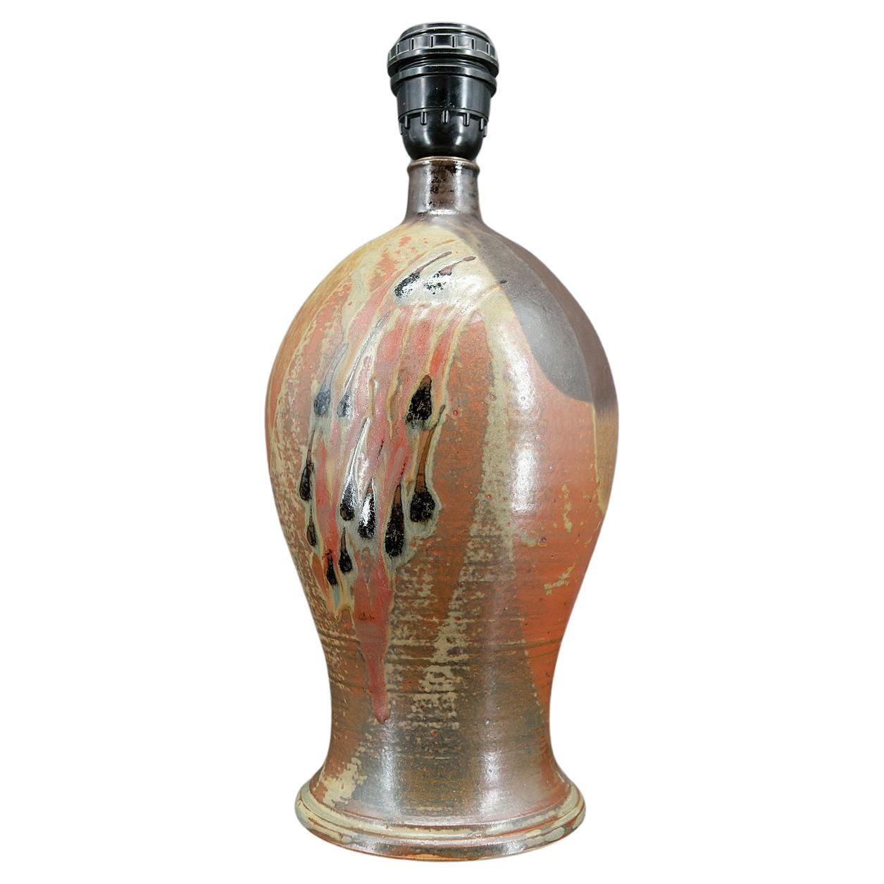 Stoneware lamp signed “Blanot”, circa 1970 For Sale