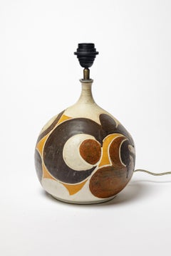 Lampada in gres con decorazione geometrica di George Martin, 1970-1980 circa.