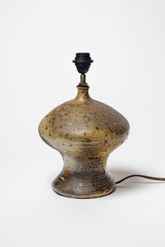 Stoneware lamp with geometric decoration by Georges Martin, circa 1970-1980.