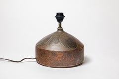 Stoneware lamp with geometric decoration by Georges Martin, circa 1970-1980.