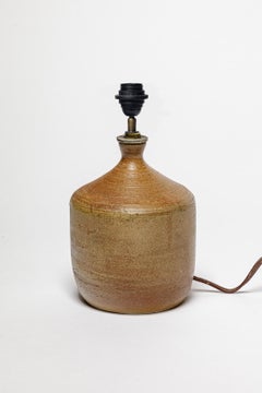 Stoneware lamp with geometric decoration by Georges Martin, circa 1970-1980.