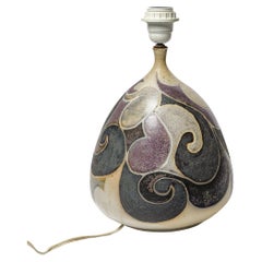 Lampe en grès à décor géométrique de Georges Martin, vers 1970-1980.