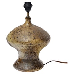 Stoneware lamp with geometric decoration by Georges Martin, circa 1970-1980.