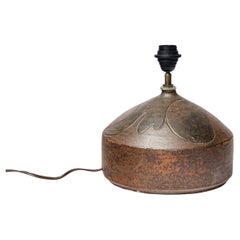 Stoneware lamp with geometric decoration by Georges Martin, circa 1970-1980.
