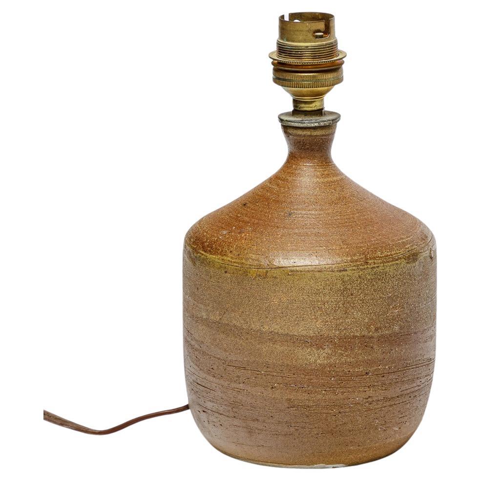 Stoneware lamp with geometric decoration by Georges Martin, circa 1970-1980. For Sale