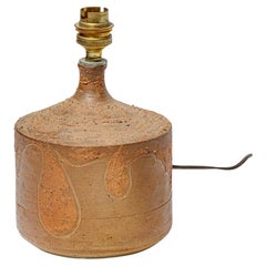 Stoneware lamp with geometric decoration by Georges Martin, circa 1970-1980.
