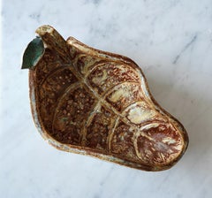Stoneware Leaf by Tyra Lundgren. Manufacture nationale de Sèvres, 1930s.