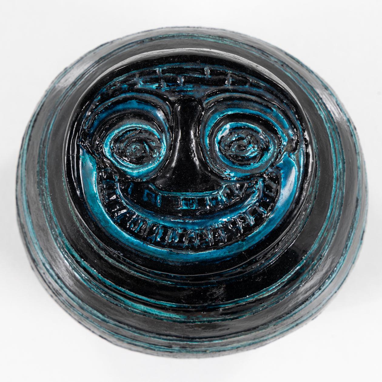 Danish Stoneware lidded jar by Birte Weggerby For Sale