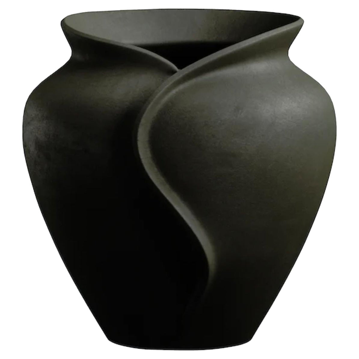 Die aus Steingut handgefertigten Collar-Serien haben ein kühnes und zugleich sinnliches Design. Der mittelgroße Übertopf hat genau die richtige Größe, und die Rundungen und Proportionen setzen in jedem Raum ein Zeichen, ob mit einer Pflanze oder als