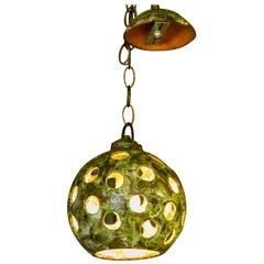 Mid-Century Stoneware Pendant Light