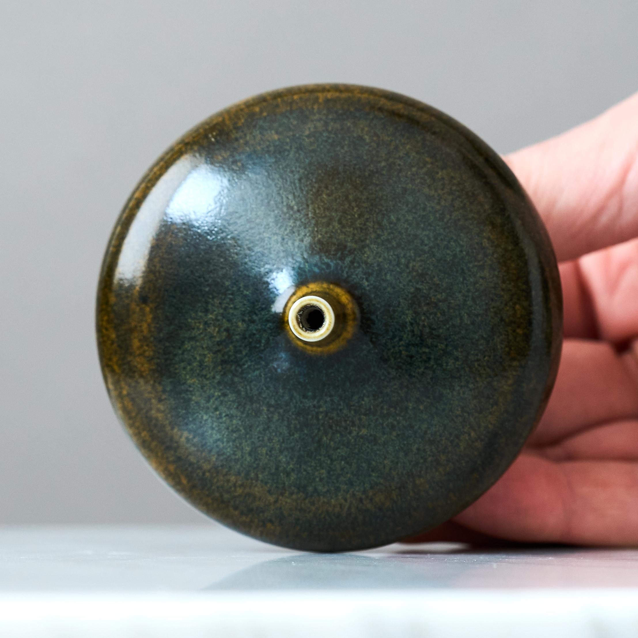 Scandinavian Modern Stoneware Miniature Vase by Berndt Friberg. Gustavsberg Sweden 1960s For Sale