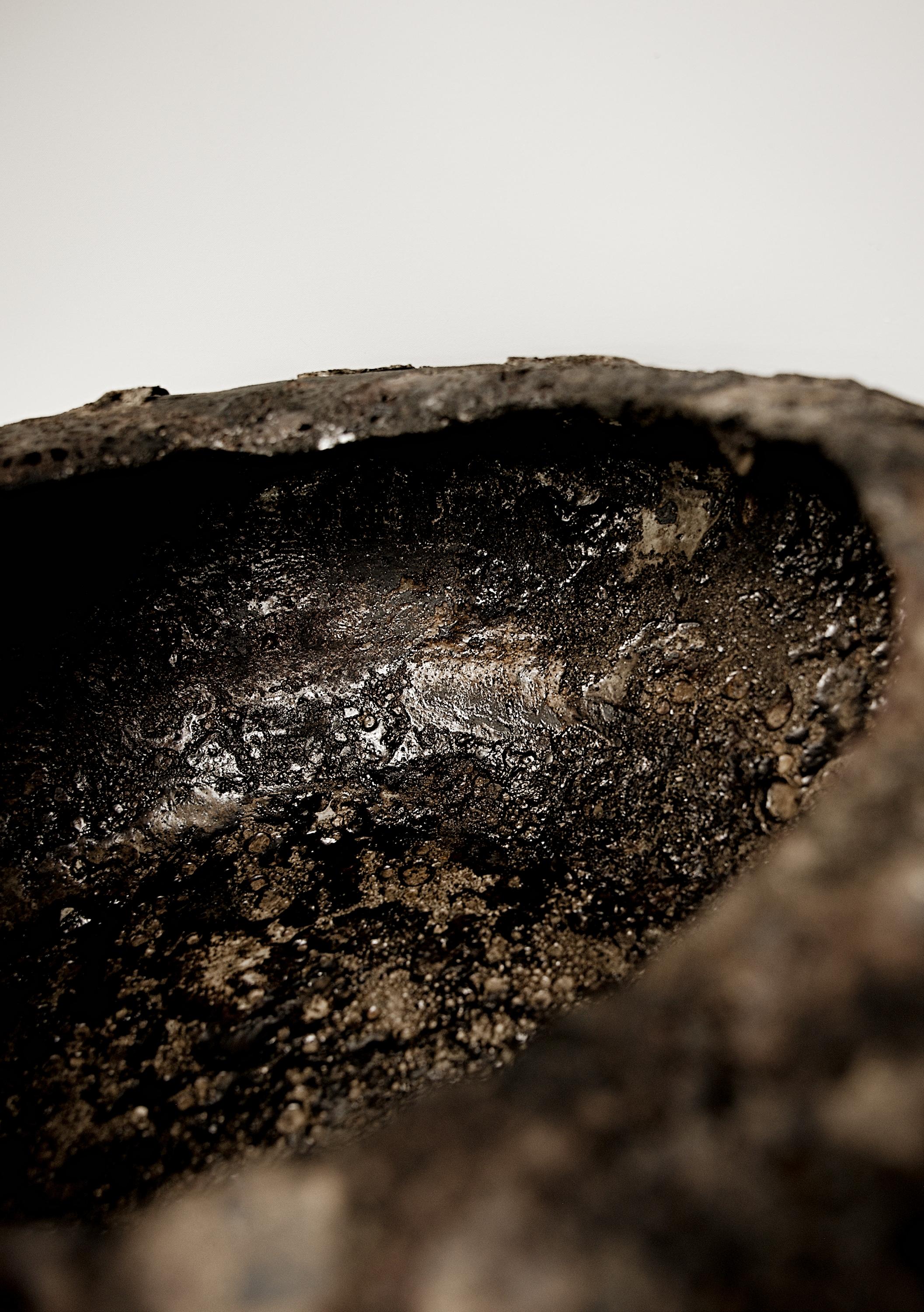 Stoneware  Moody Bowl Lava Granite Textured- 22