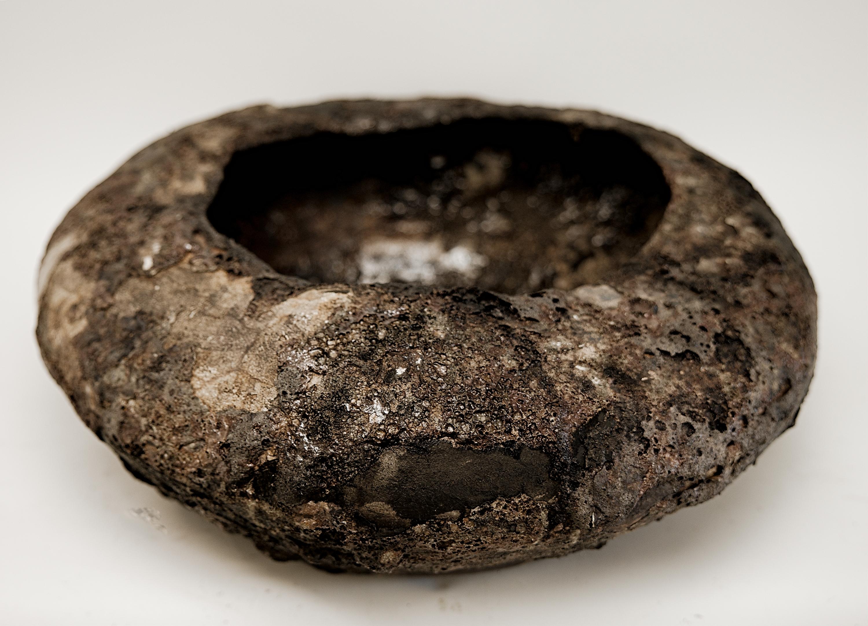 Stoneware  Moody Bowl Lava Granite Textured- 22