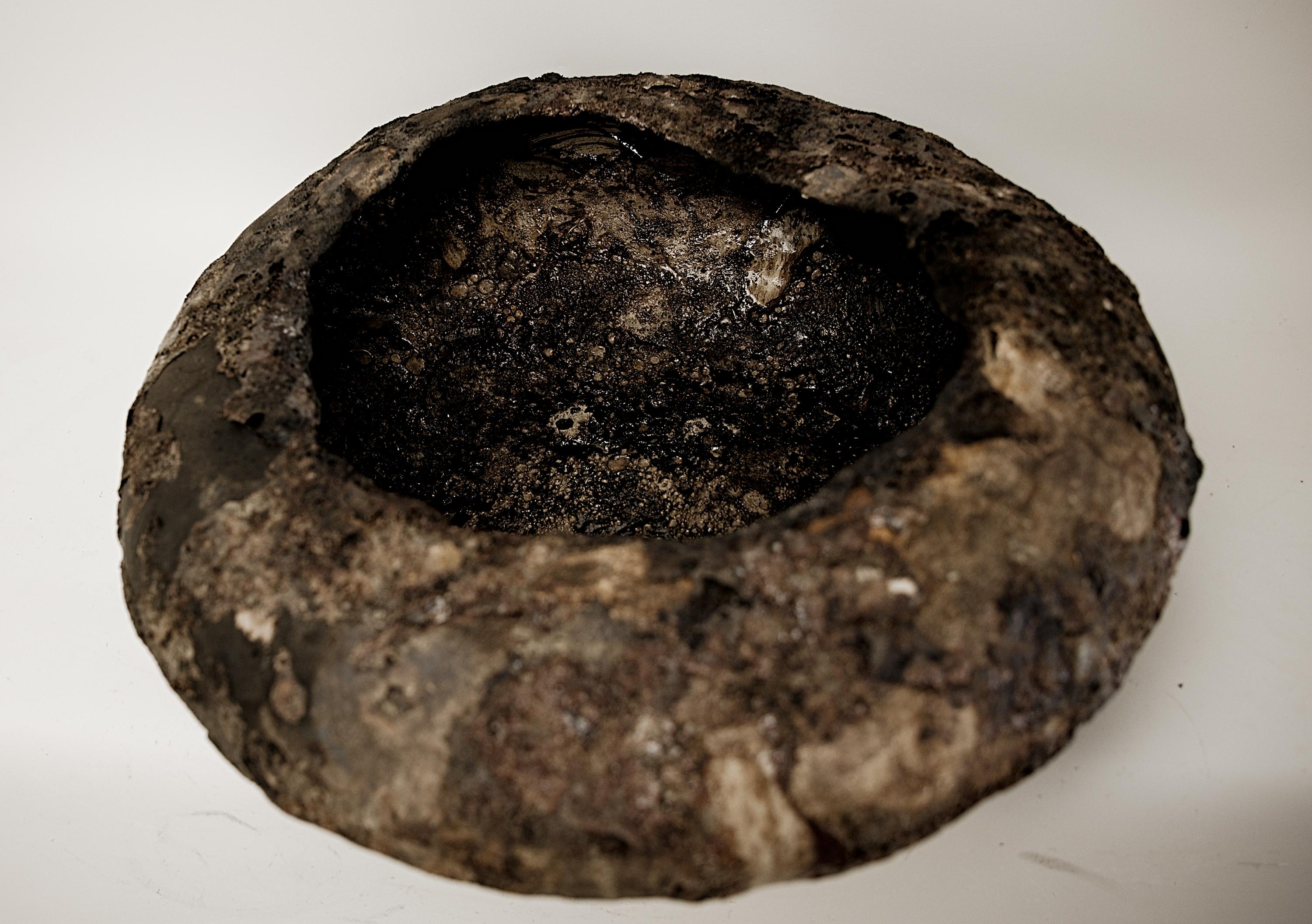 Stoneware  Moody Bowl Lava Granite Textured- 22