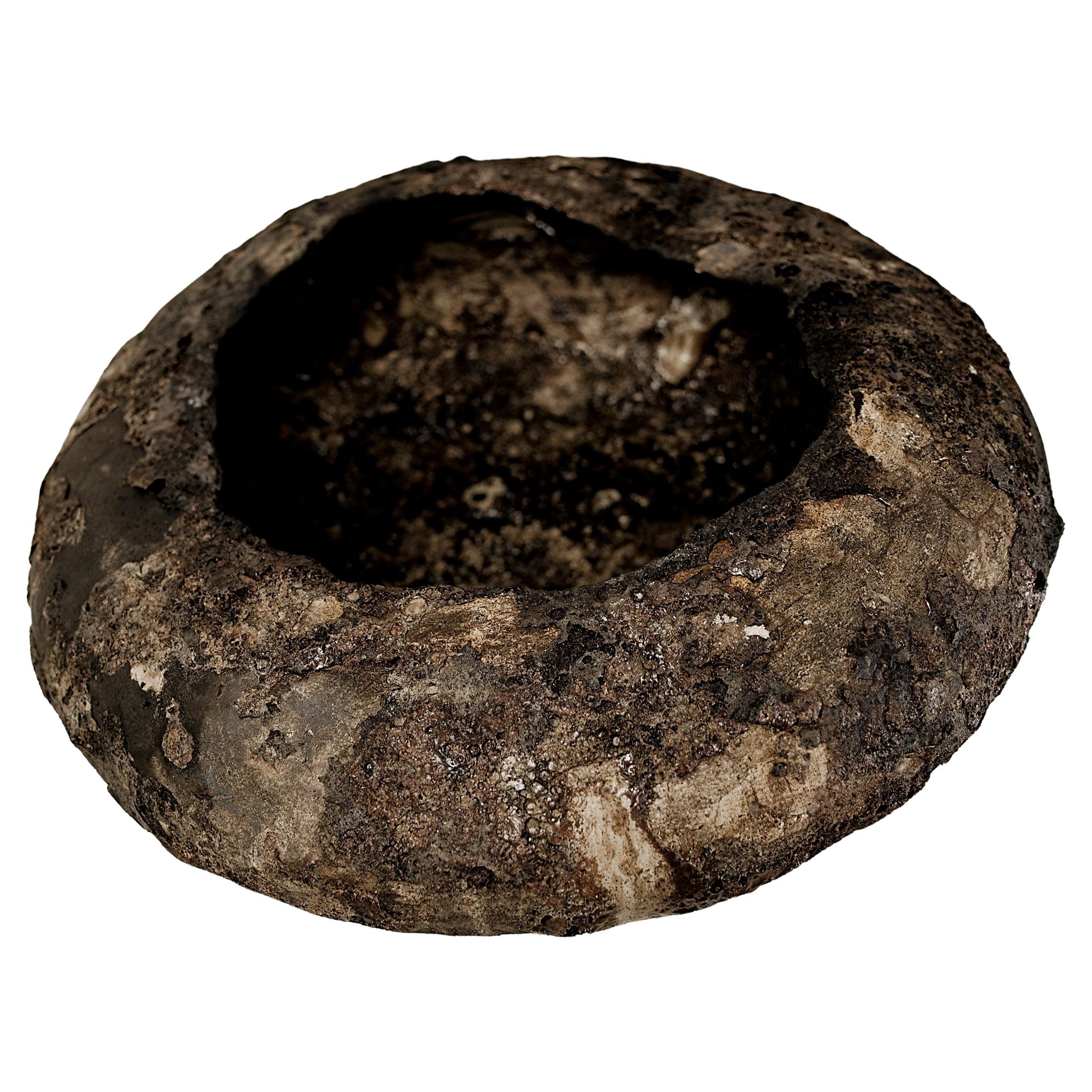 Stoneware  Moody Bowl Lava Granite Textured- 22" wide