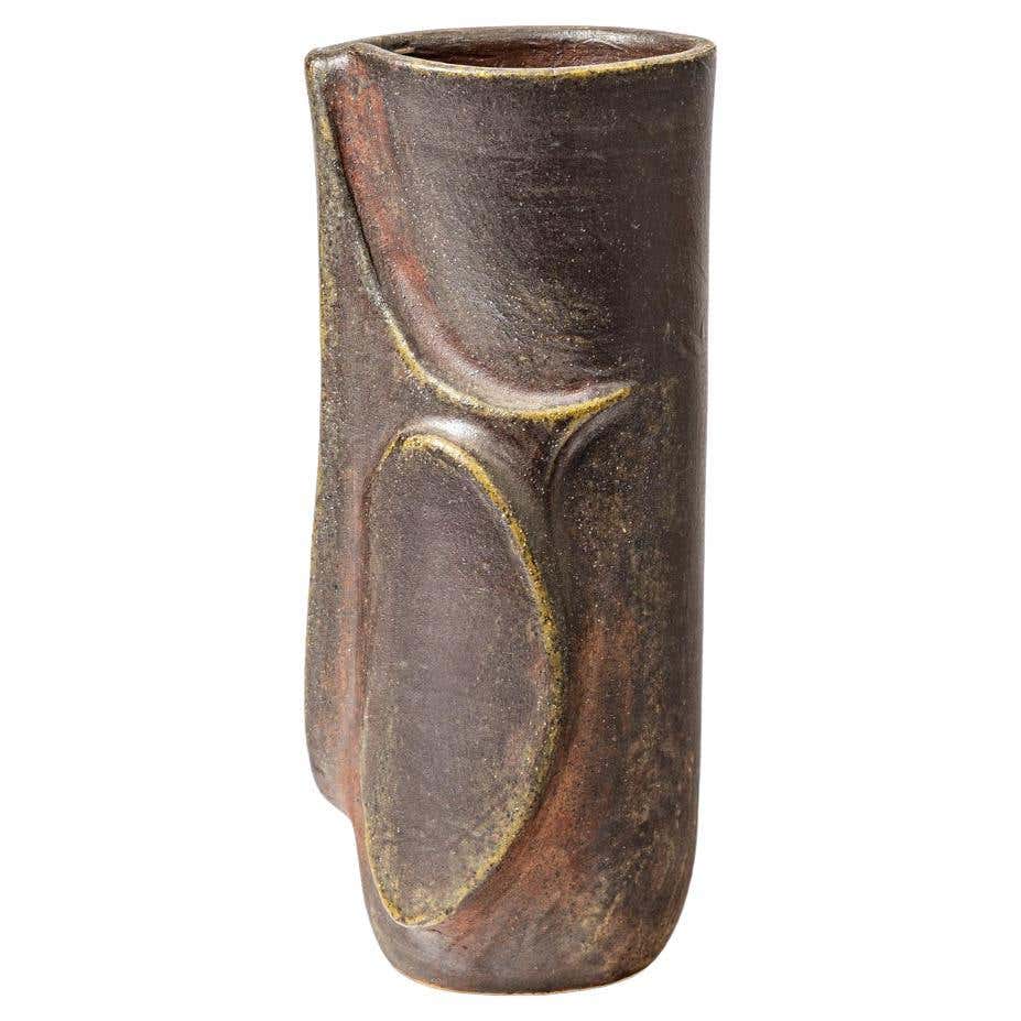 Stoneware ovoid vase with abstract decoration by Georges Martin, circa ...