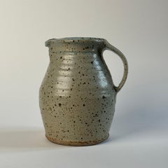 Stoneware pitcher by Gustave Tiffoche, Guérande, circa 1960