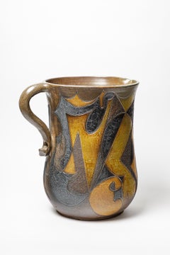 Vaso - brocca in gres di Georges Martin,  circa 1970-1980.