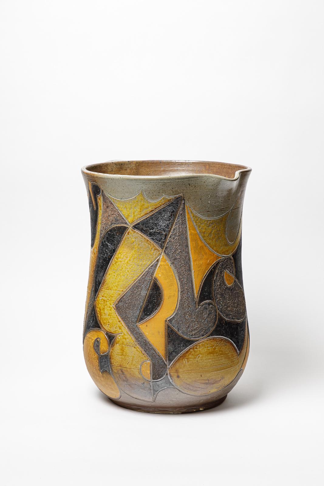Jarrón - jarra de gres de Georges Martin,  circa 1970-1980. Bellas artes en venta