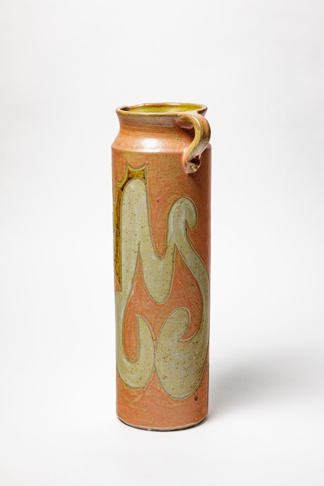Steingutkrug von Georges Martin, ca. 1970-1980. im Zustand „Hervorragend“ im Angebot in Saint-Ouen, FR
