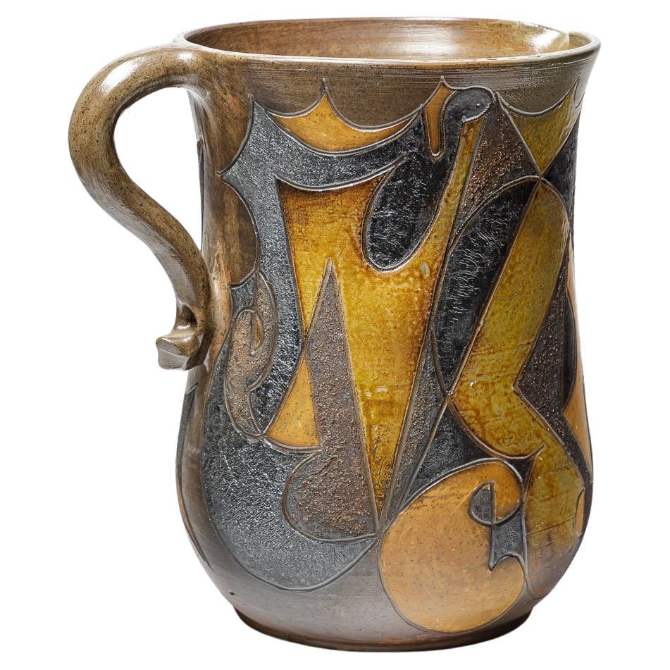 Steingutvase – Krug von Georges Martin,  ca. 1970-1980.