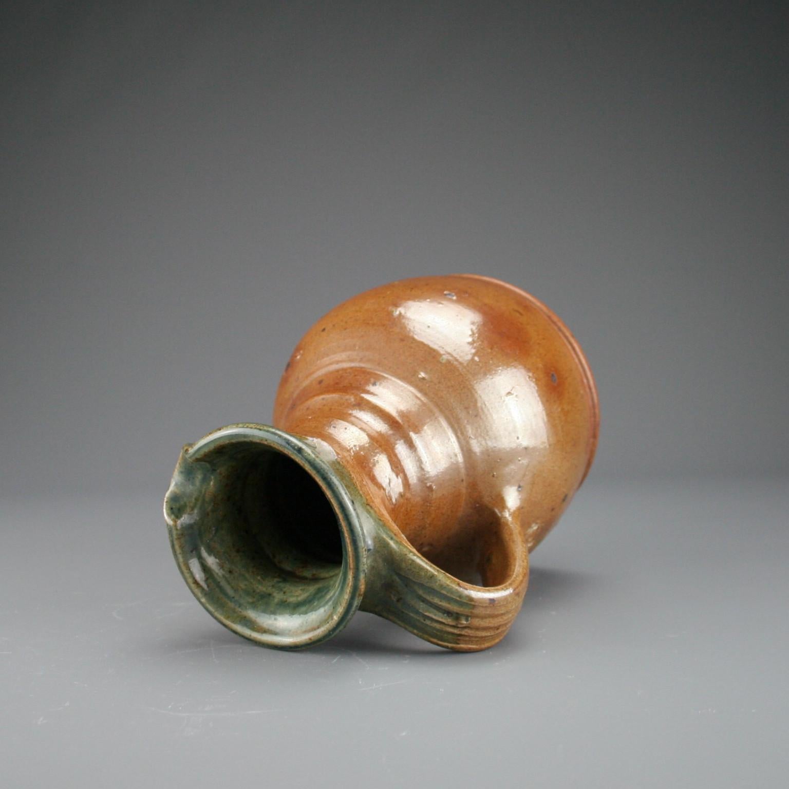 Hand-Crafted Stoneware pitcher, Pierre Digan, La Borne, circa 1960s For Sale