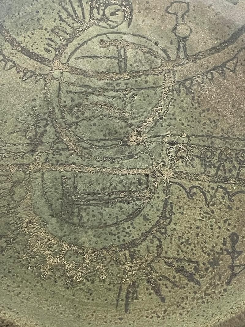 20th Century Stoneware plate by Els Boone the Experimental Department of the Porceleyne Fles For Sale