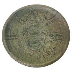 Stoneware plate by Els Boone the Experimental Department of the Porceleyne Fles