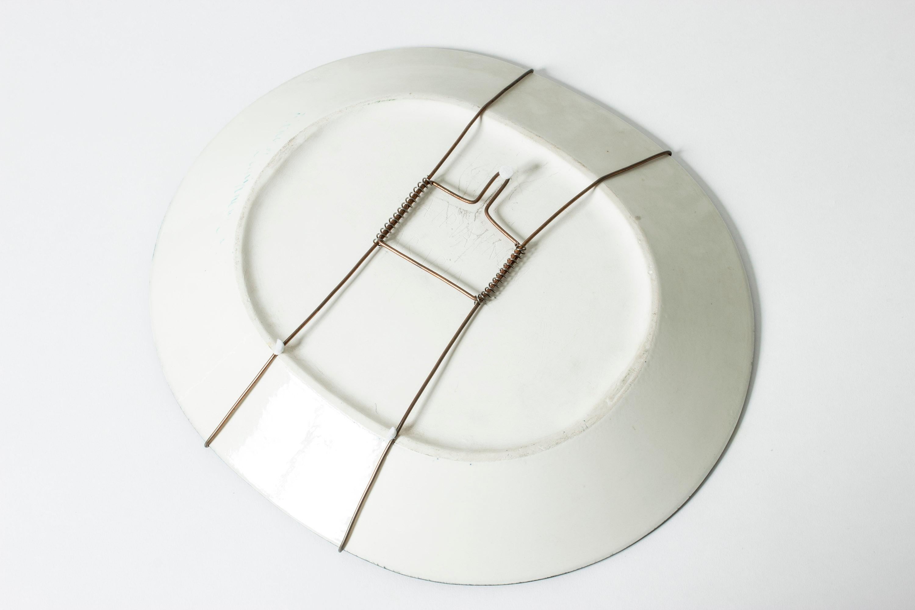 Mid-20th Century Stoneware Platter by Birger Kaipiainen for Arabia, Finland, 1960s
