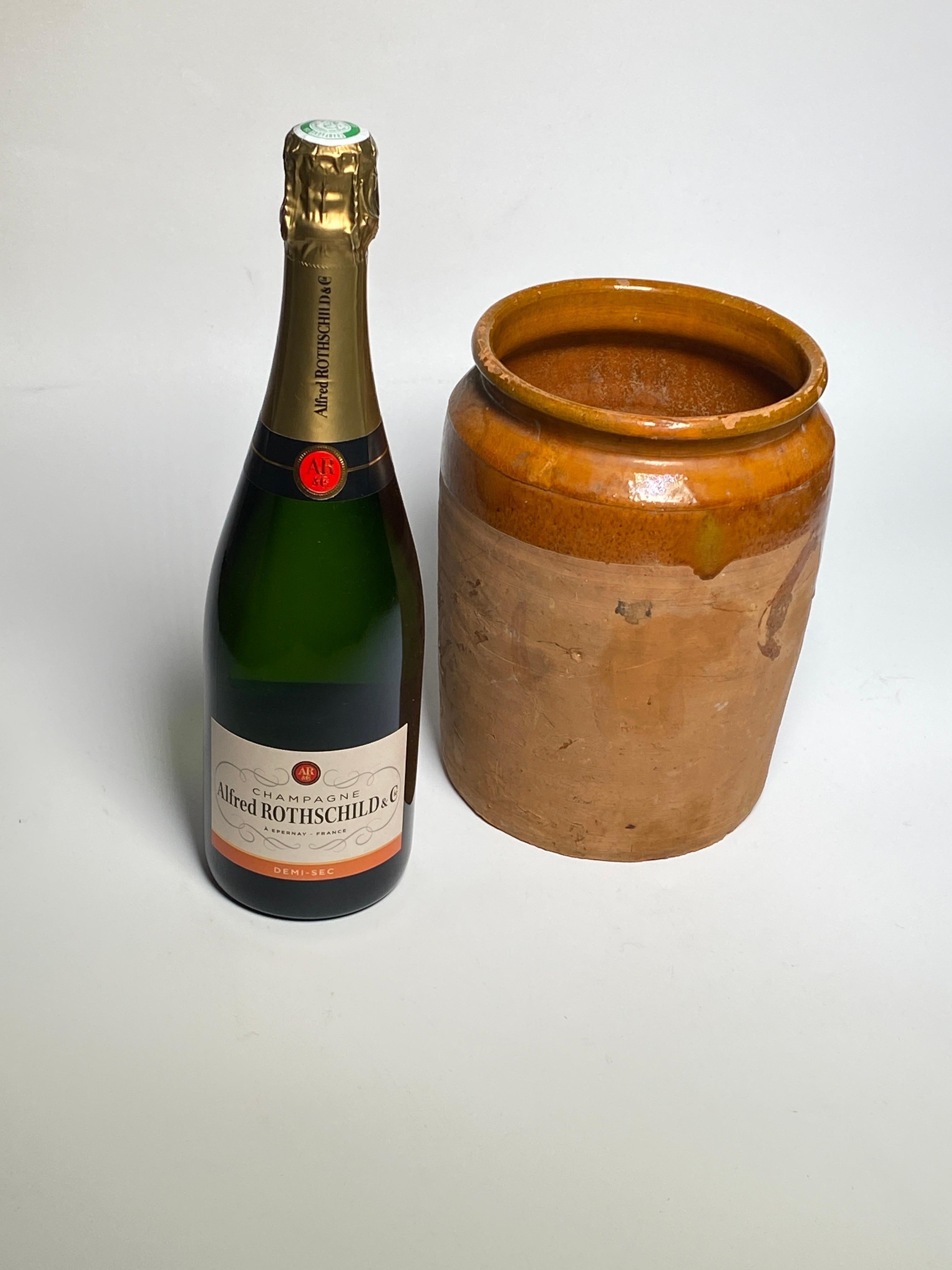 Stoneware Pot, Brown Color, Bicolor, Brown Nuances, France, 1960 For Sale 2