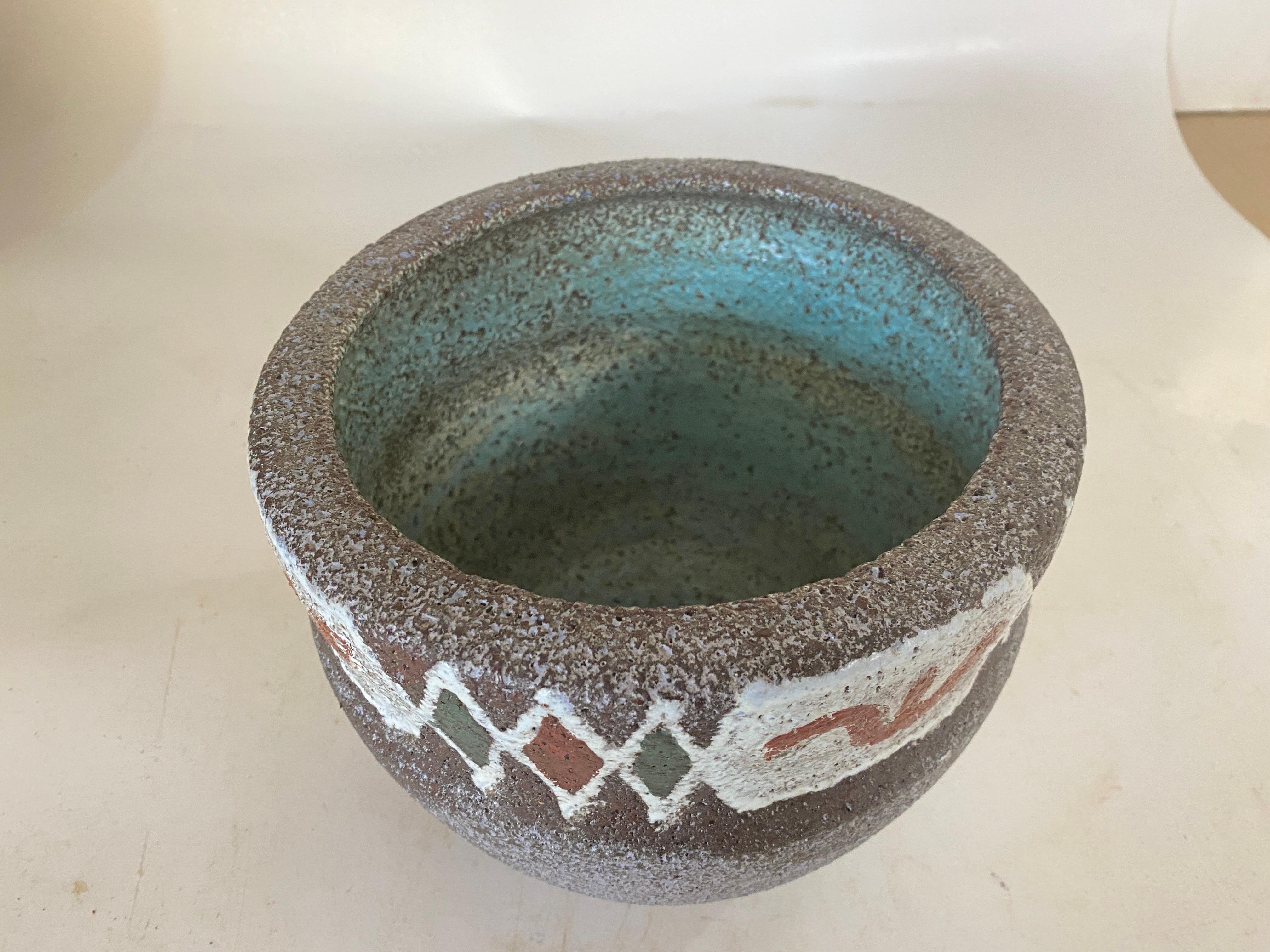 Stoneware Pottery Pot or Vase with Amazing Glaze 20th Century Rustic In Good Condition For Sale In Auribeau sur Siagne, FR