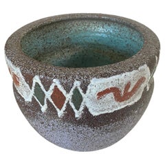 Stoneware Pottery Pot or Vase with Amazing Glaze 20th Century Rustic