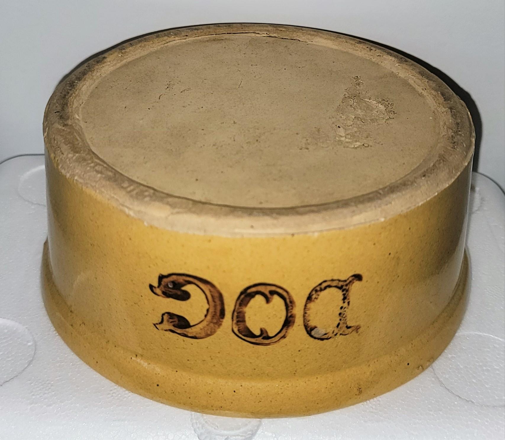 Country Stoneware Pottery Small Dog Bowl