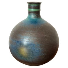 Vintage Stoneware round vase by Stig Lindberg for Gustavsberg