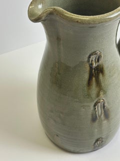 Brocca in Stoneware con smaltatura a sale di Studio Pottery di John Jelfs, Inghilterra, primi anni '90