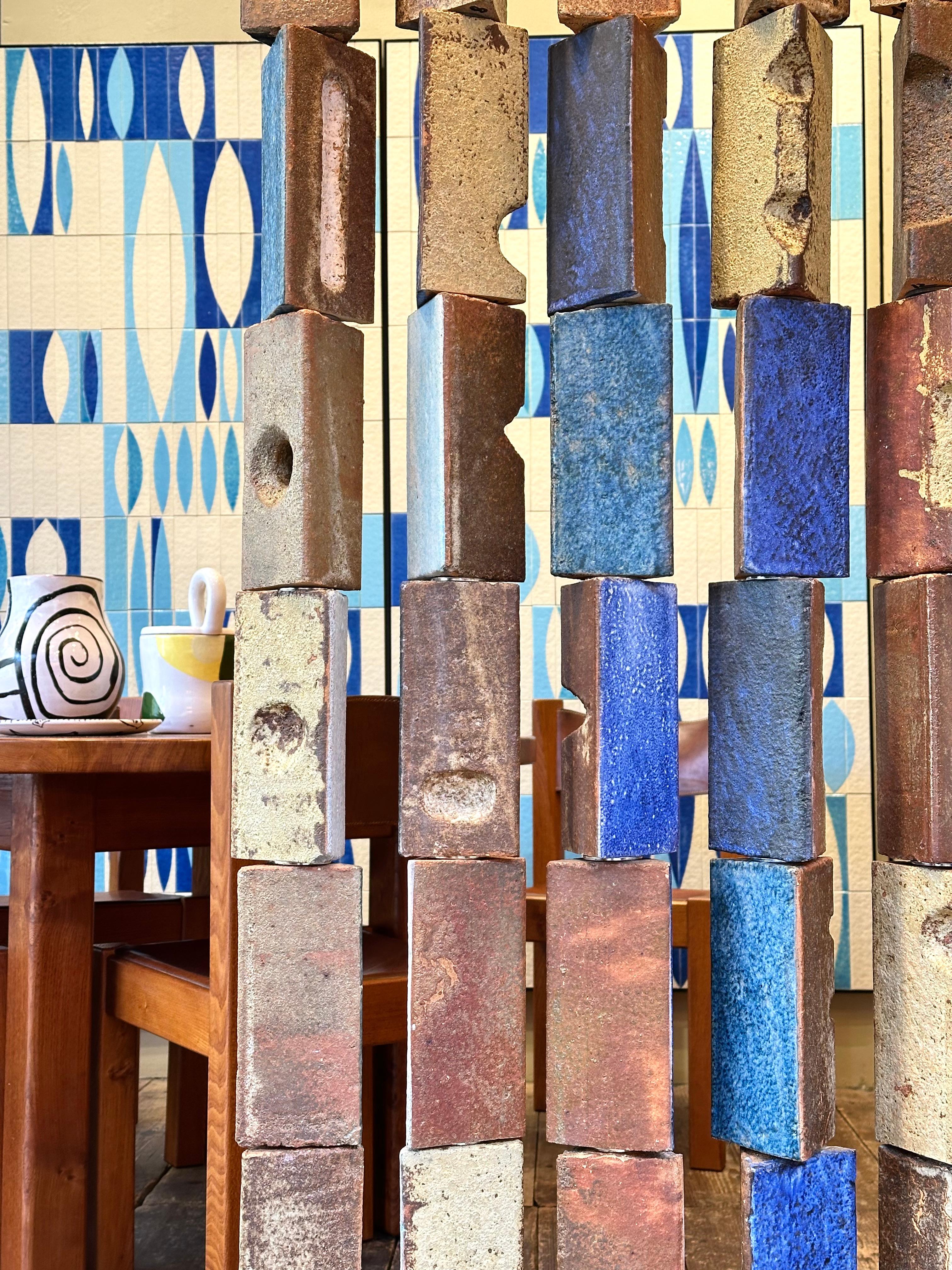 Stoneware Screen, Jean-Pierre Viot, France 1970 In Fair Condition For Sale In St Ouen, FR