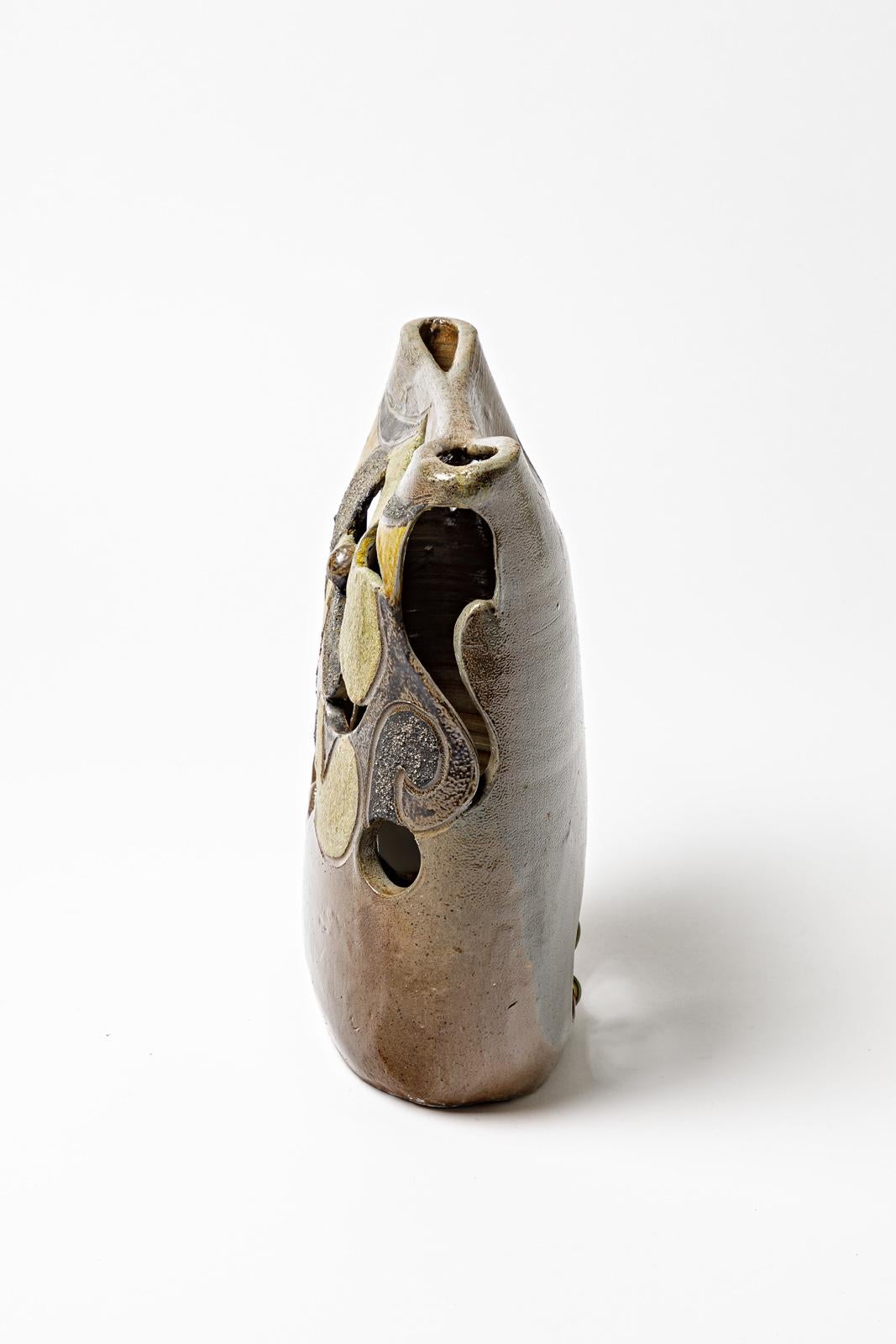 Lámpara escultórica de gres de Georges Martin, hacia 1970-1980. finales del siglo XX en venta