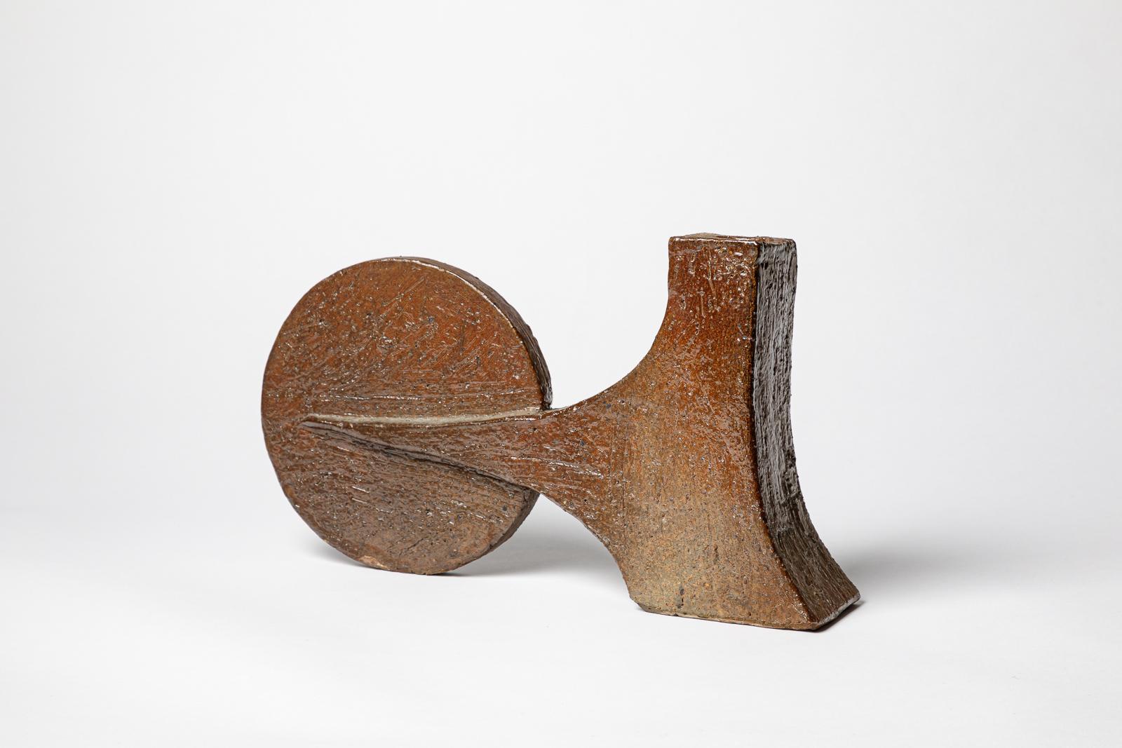 Stoneware sculpture by Georges Martin, circa 1970-1980. Unique piece. In Excellent Condition For Sale In Saint-Ouen, FR
