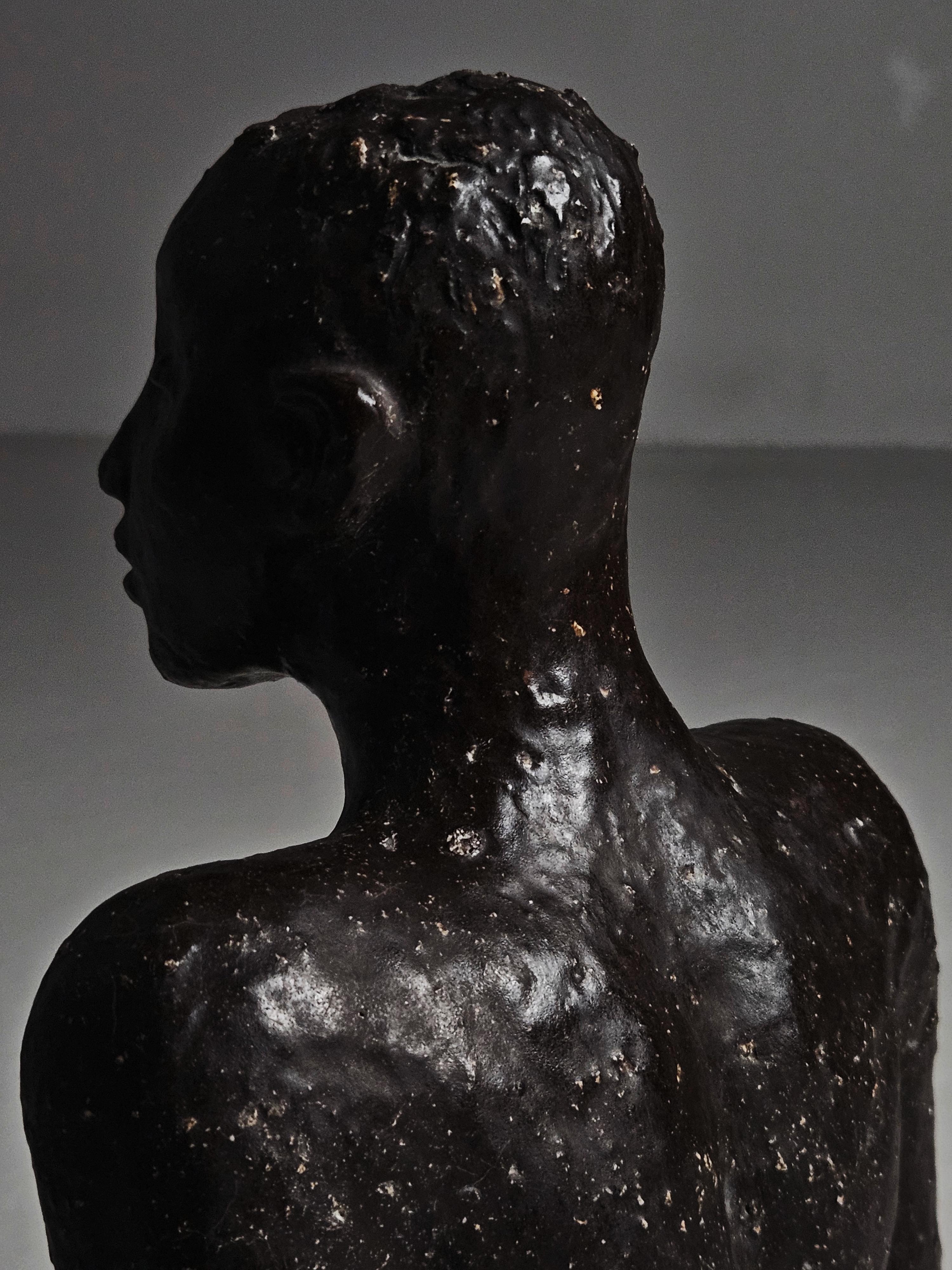 20ième siècle Sculpture en grès de Vicke Lindstrand pour Upsala Ekeby, Suède, années 1950 en vente