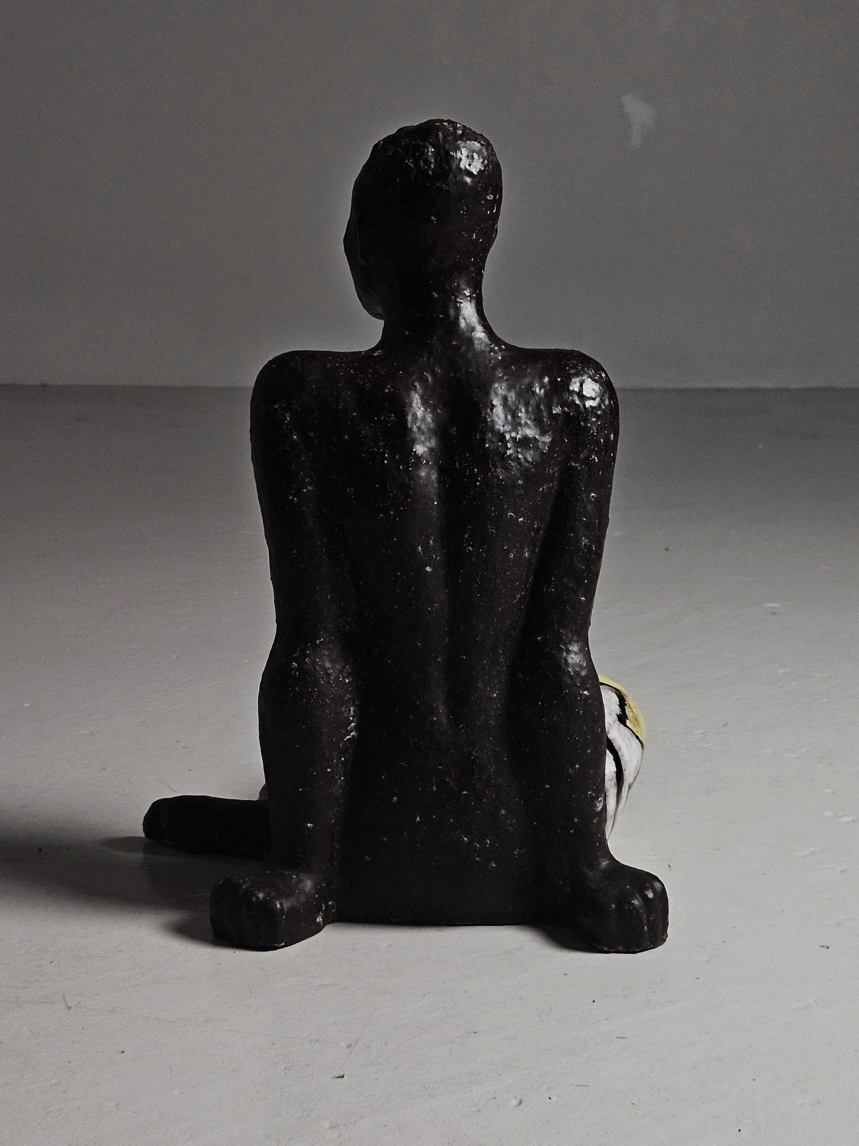 Sculpture en grès de Vicke Lindstrand pour Upsala Ekeby, Suède, années 1950 en vente 1