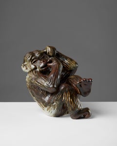 Escultura de gres diseñada por Gunnar Nylund para Rörstrand, Suecia, años 50